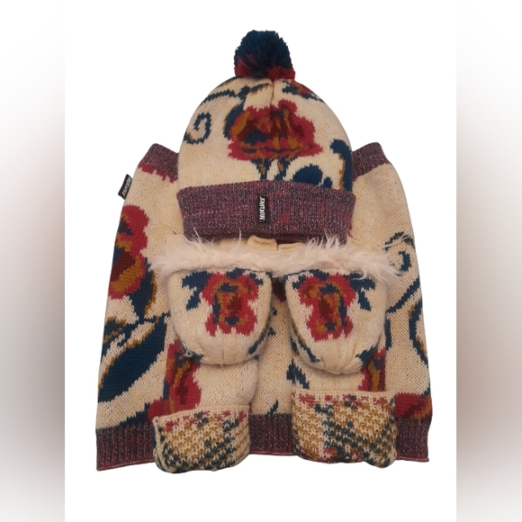 Muk Luks 3 Piece Floral Winter Set - Picture 2 of 8